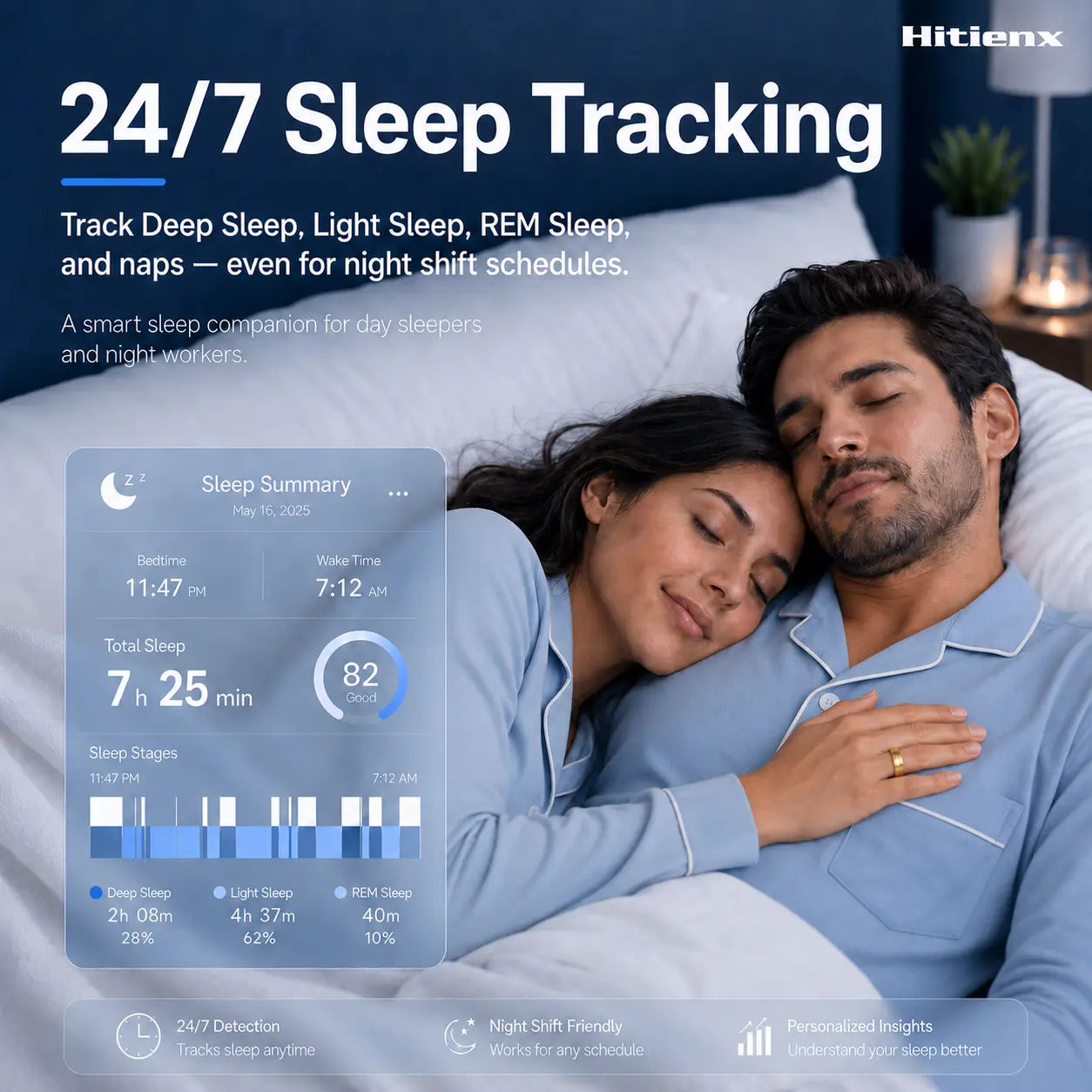 Hitienx Smart Ring 3, Fitness Tracker with 24/7 Sleep Tracking, Heart Rate, Temperature Monitoring, Stress & Cycle Insights, Family Care Mode, No Subscription for Men & Women, Android & Ios Compatible, Wearable, Waterproof #Summerfinds, Wearable Devices,,