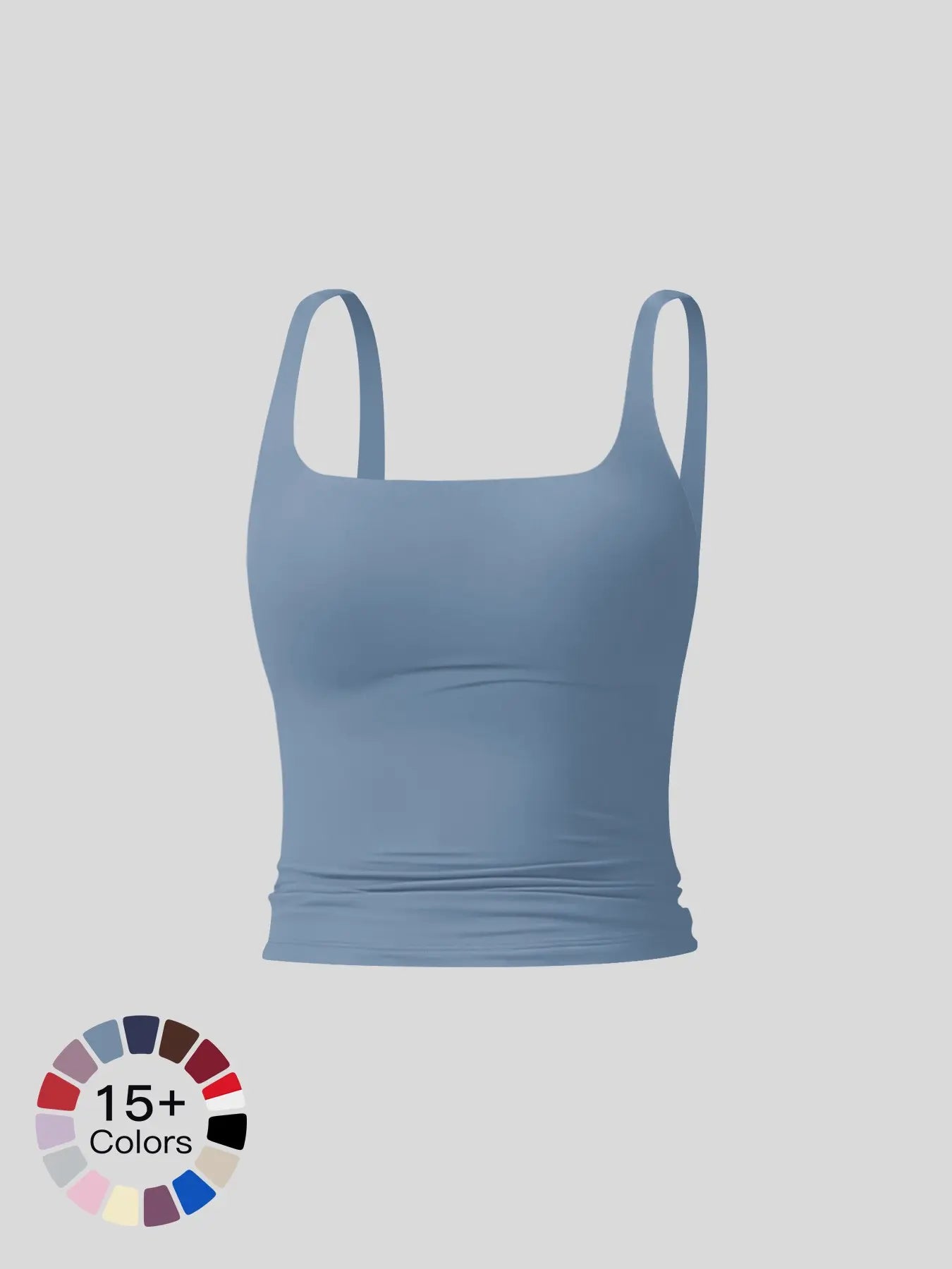 Women'S Solid Color Sports Tank Top, Casual Comfy Breathable Sleeveless Sports Top for Yoga Gym Workout Running, Ladies Sportswear for All Seasons