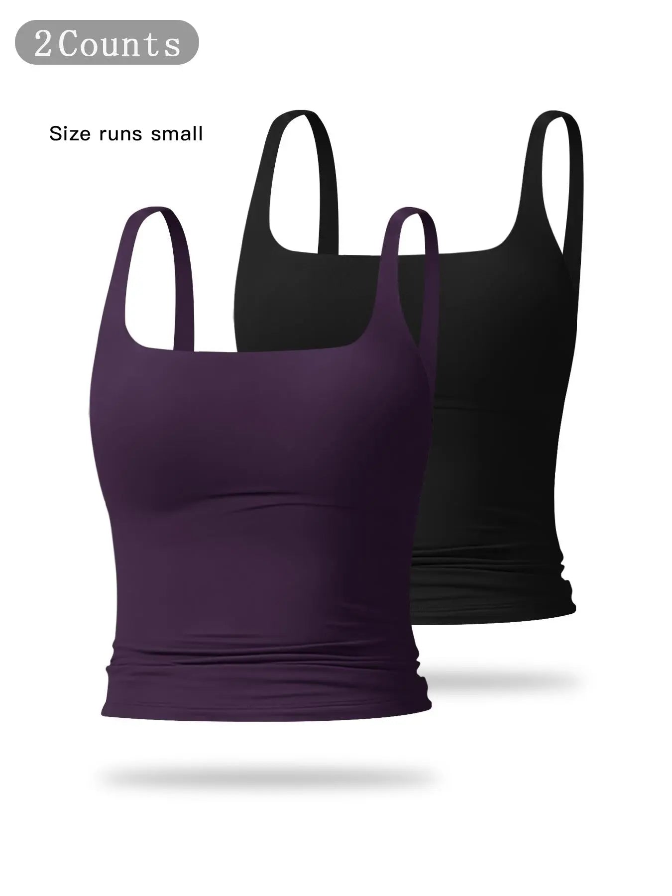 Women'S Solid Color Sports Tank Top, Casual Comfy Breathable Sleeveless Sports Top for Yoga Gym Workout Running, Ladies Sportswear for All Seasons