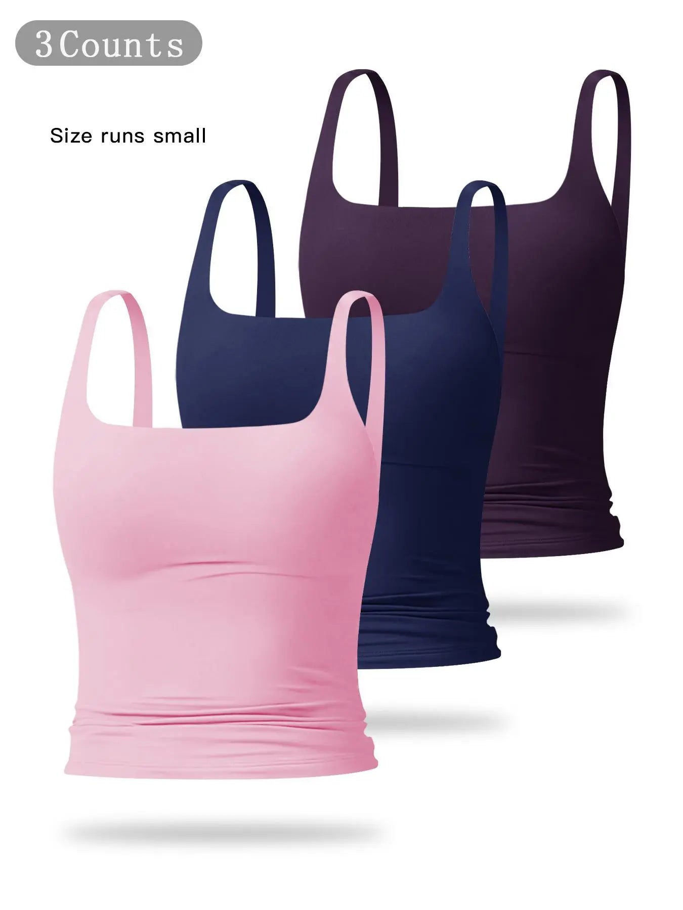 Women'S Solid Color Sports Tank Top, Casual Comfy Breathable Sleeveless Sports Top for Yoga Gym Workout Running, Ladies Sportswear for All Seasons