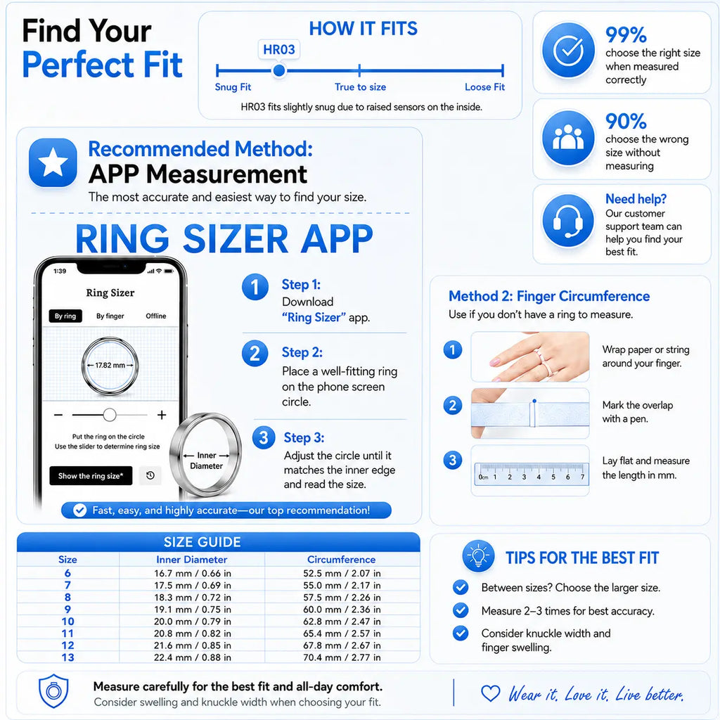 Hitienx Smart Ring 3, Fitness Tracker with 24/7 Sleep Tracking, Heart Rate, Temperature Monitoring, Stress & Cycle Insights, Family Care Mode, No Subscription for Men & Women, Android & Ios Compatible, Wearable, Waterproof #Summerfinds, Wearable Devices,,