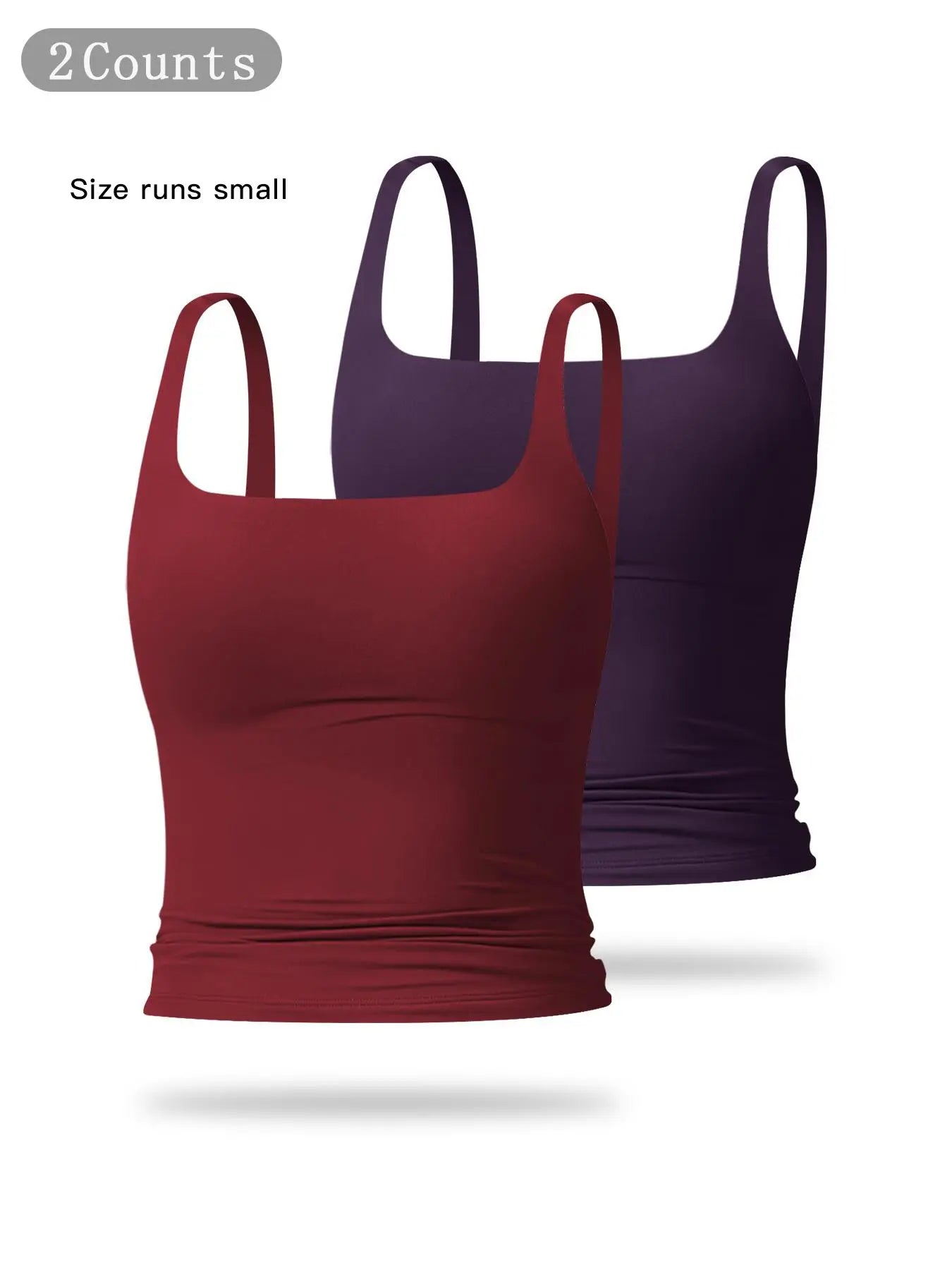 Women'S Solid Color Sports Tank Top, Casual Comfy Breathable Sleeveless Sports Top for Yoga Gym Workout Running, Ladies Sportswear for All Seasons