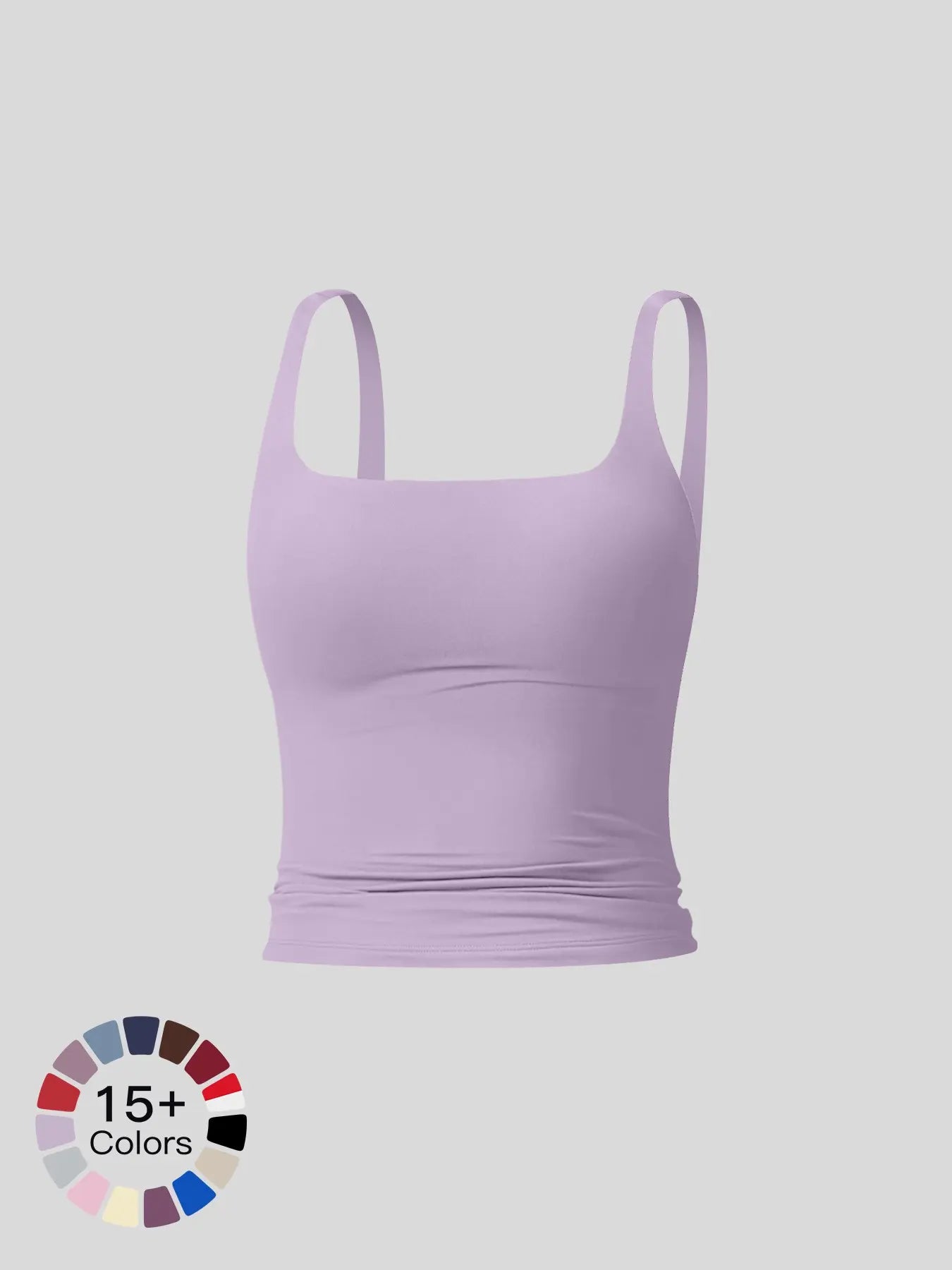 Women'S Solid Color Sports Tank Top, Casual Comfy Breathable Sleeveless Sports Top for Yoga Gym Workout Running, Ladies Sportswear for All Seasons