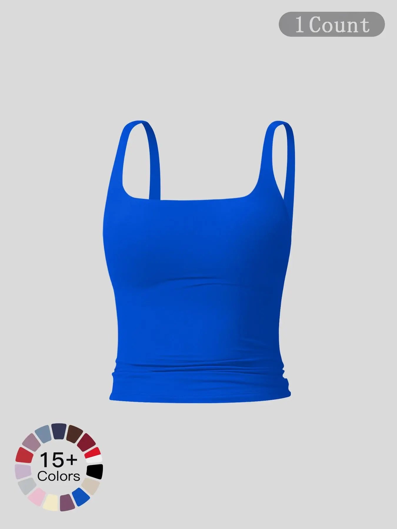 Women'S Solid Color Sports Tank Top, Casual Comfy Breathable Sleeveless Sports Top for Yoga Gym Workout Running, Ladies Sportswear for All Seasons