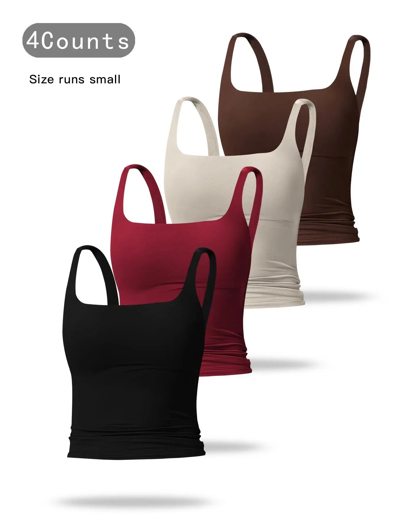 Women'S Solid Color Sports Tank Top, Casual Comfy Breathable Sleeveless Sports Top for Yoga Gym Workout Running, Ladies Sportswear for All Seasons