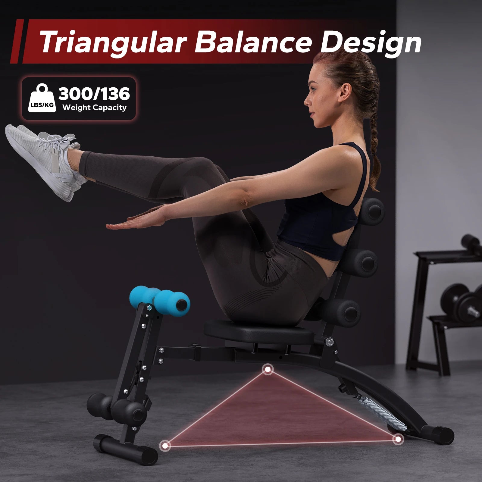 MERACH Adjustable Ab Trainer Bench – Multi-Function Sit-Up & Core Machine