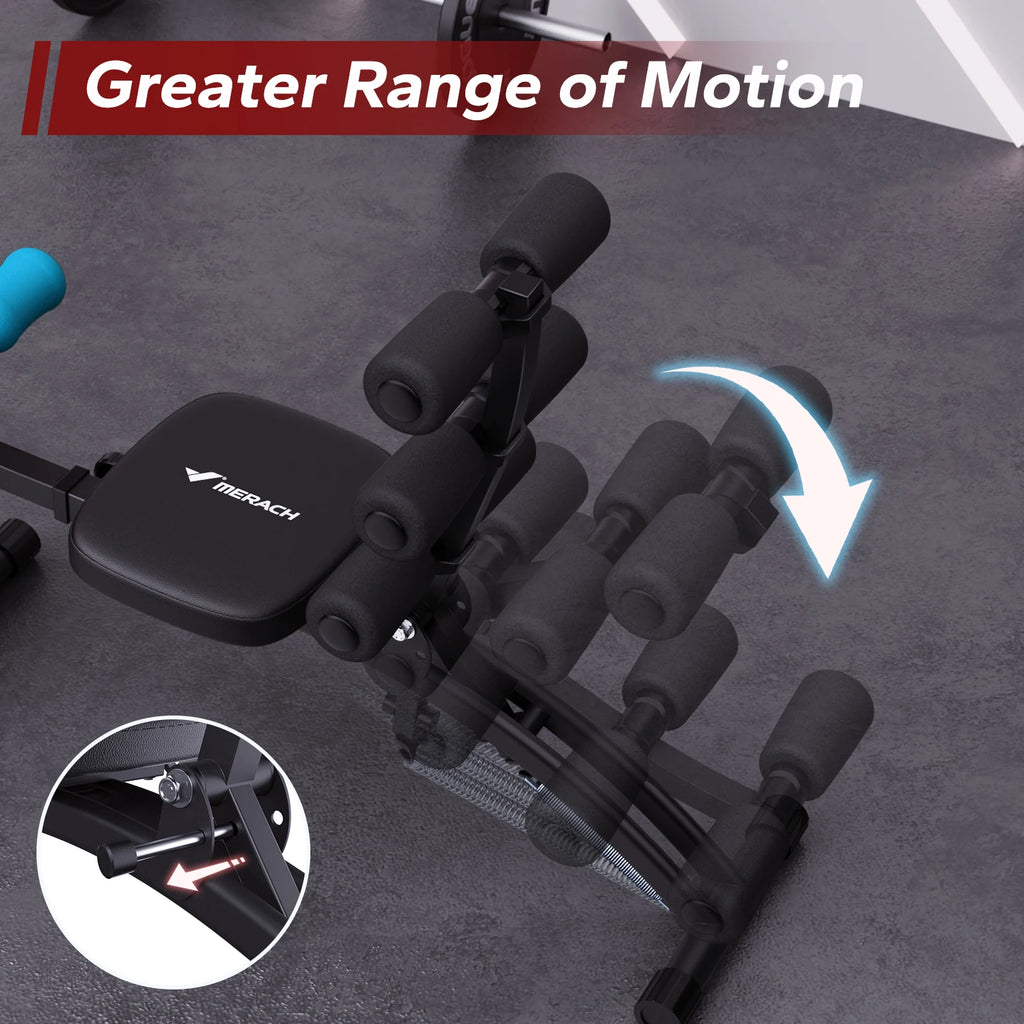 MERACH Adjustable Ab Trainer Bench – Multi-Function Sit-Up & Core Machine