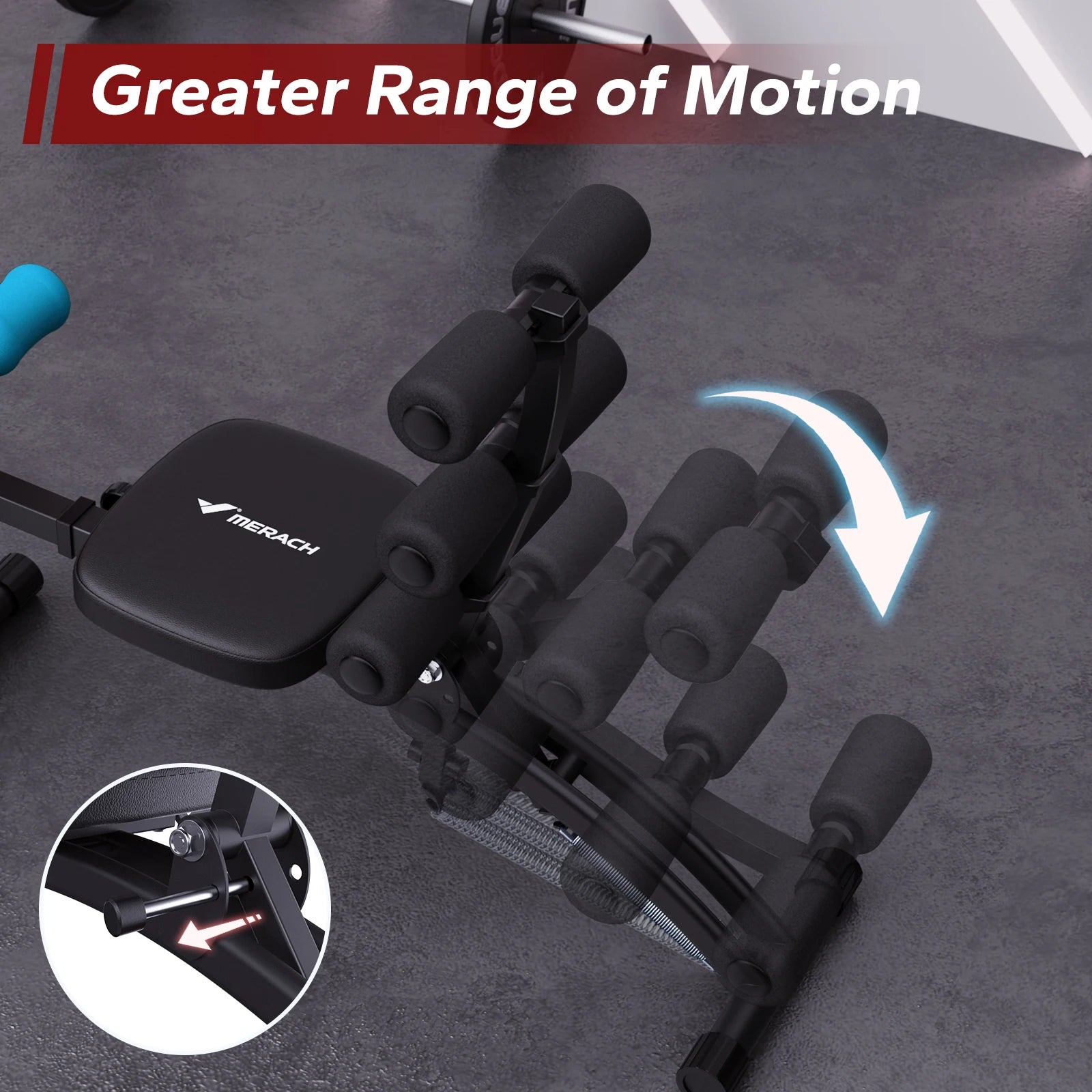 MERACH Adjustable Ab Trainer Bench – Multi-Function Sit-Up & Core Machine