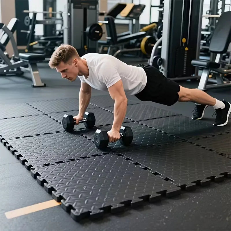 Interlocking Foam Floor Mat – 16-Piece Gym & Yoga Protective Tiles