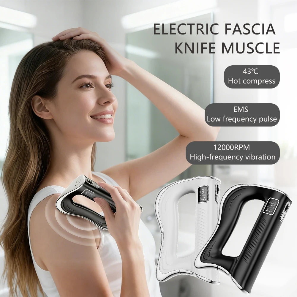 Electric Fascia Knife Massager – 9-Gear Vibration Muscle Scraper