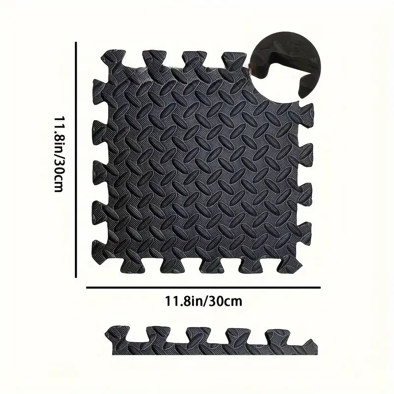 Interlocking Foam Floor Mat – 16-Piece Gym & Yoga Protective Tiles