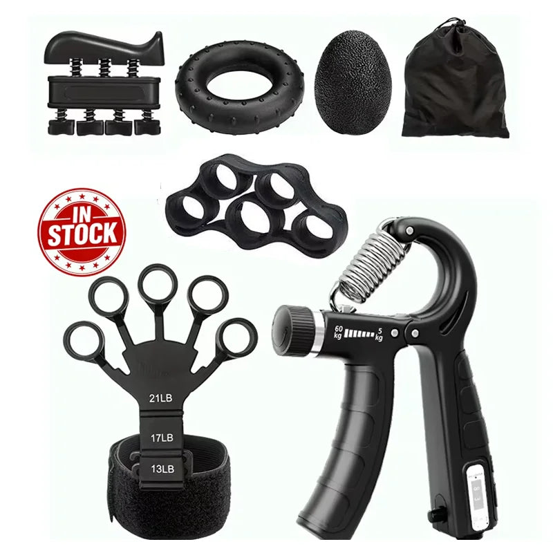 Grip Strength Trainer Set – Hand Gripper, Finger Stretcher & Stress Ball