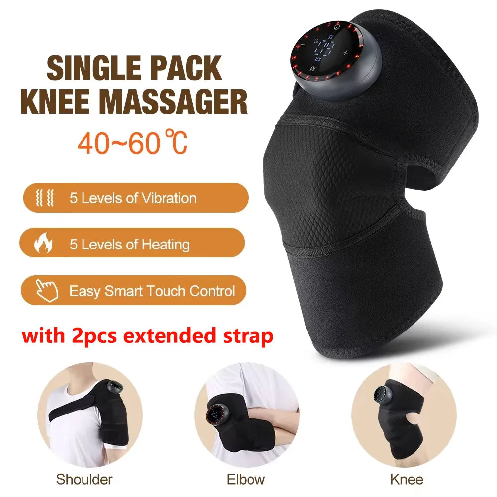 3-in-1 Electric Heating Knee Pad Massager – Knee, Shoulder & Elbow Relief