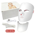 7-Color Photon Face & Neck Mask – LED Anti-Aging Skin Rejuvenation Device