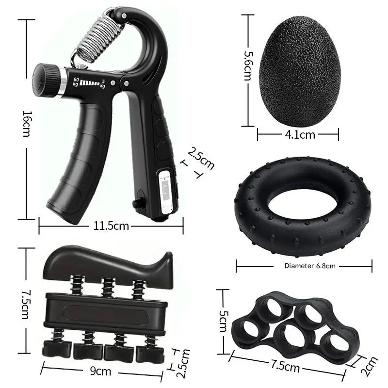 Grip Strength Trainer Set – Hand Gripper, Finger Stretcher & Stress Ball