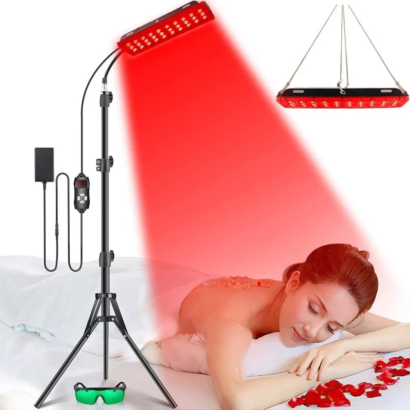 Red Light Therapy Lamp – 660nm & 850nm Full Body LED Panel with Tripod