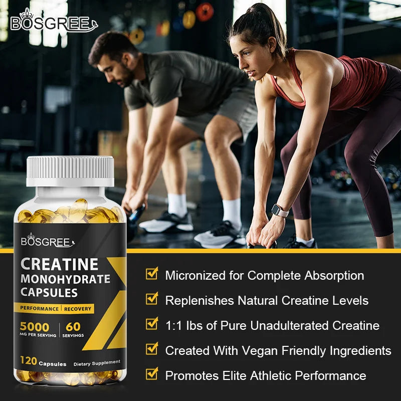 Creatine Monohydrate Capsules – Lean Muscle, Strength & Recovery