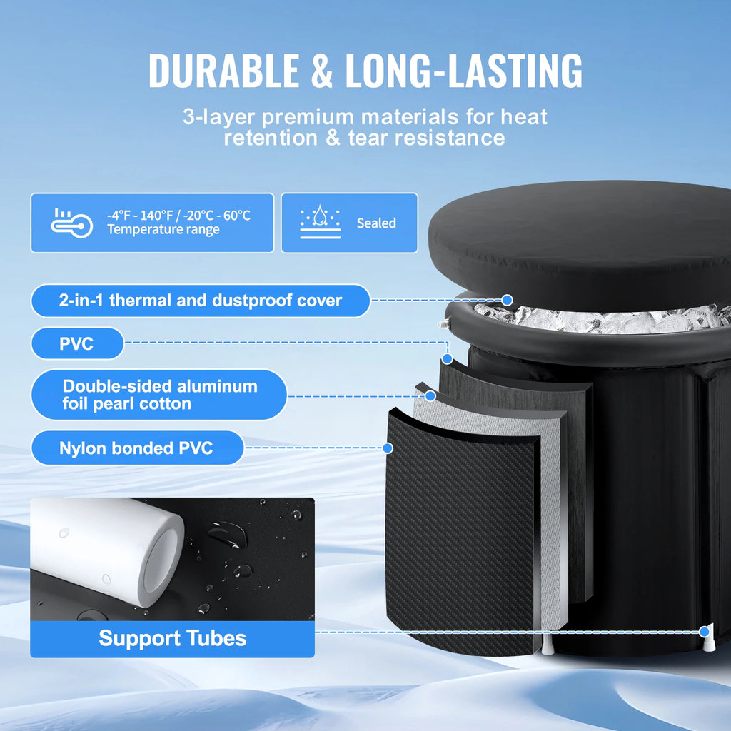 Inflatable Ice Bath Tub – Portable Cold Water Plunge Pool for Athletes