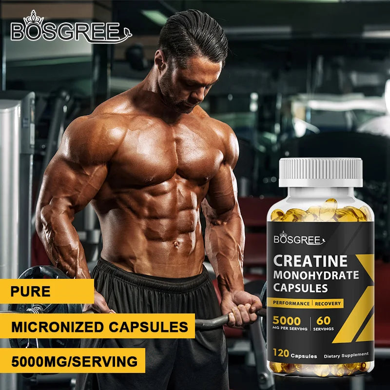 Creatine Monohydrate Capsules – Lean Muscle, Strength & Recovery