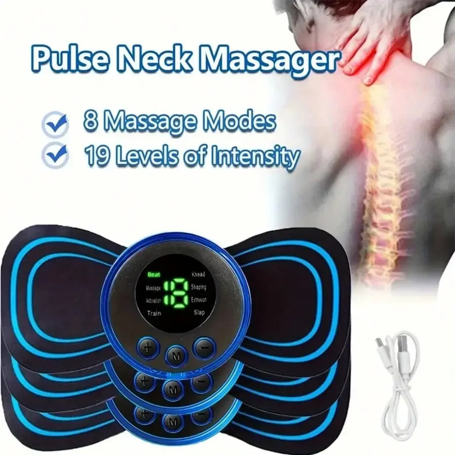 Electric Neck Massager – Low Frequency Muscle Stimulator for Neck, Back & Joints
