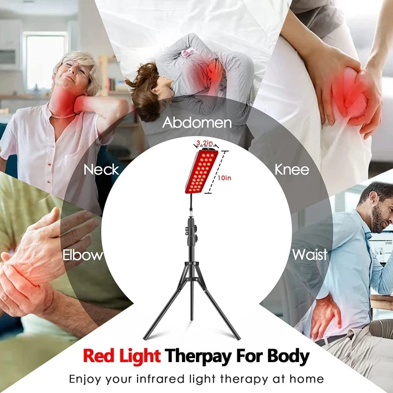 Red Light Therapy Lamp – 660nm & 850nm Full Body LED Panel with Tripod