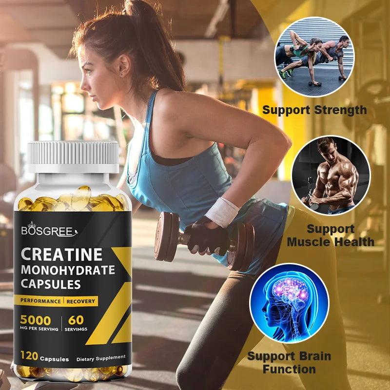 Creatine Monohydrate Capsules – Lean Muscle, Strength & Recovery