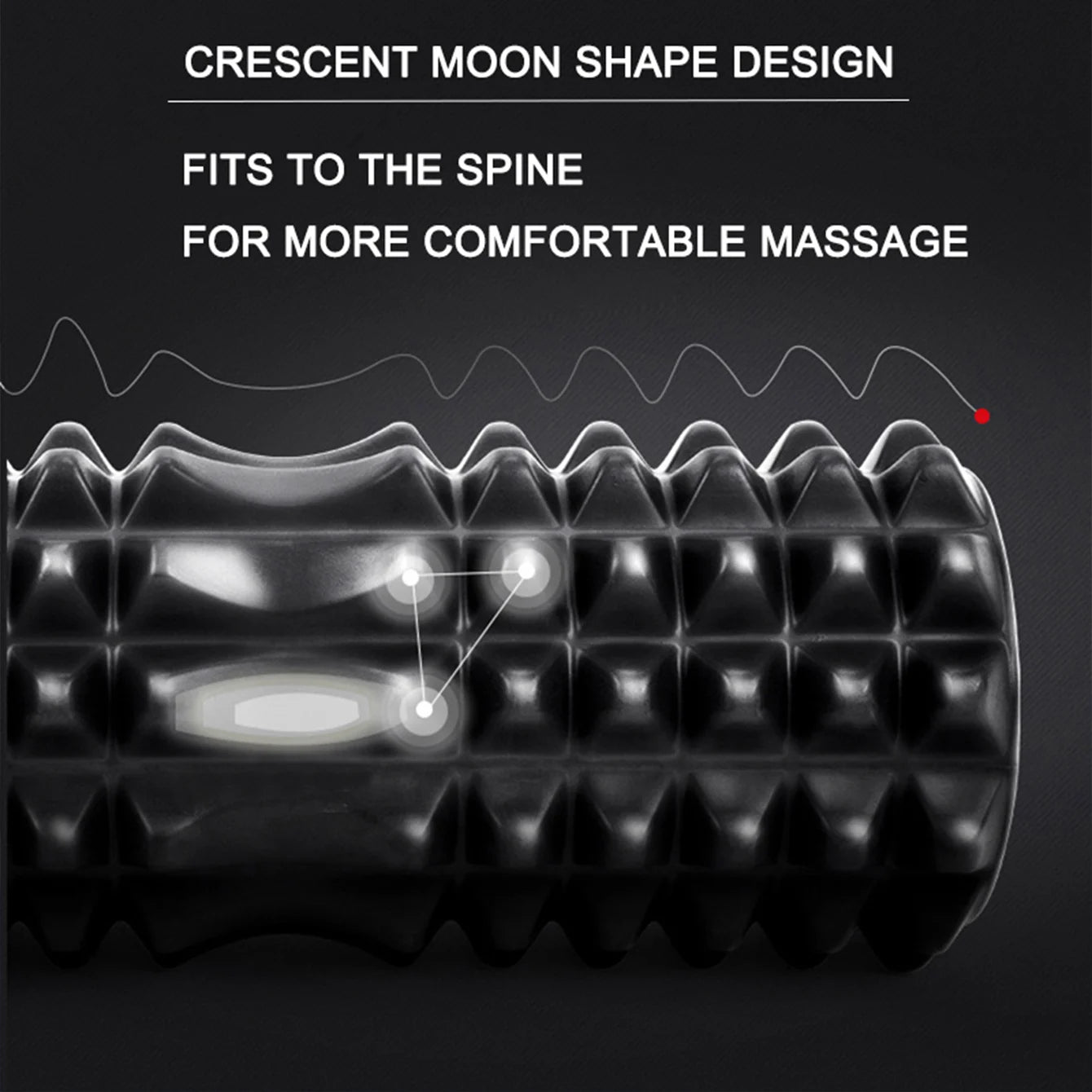 Crescent Foam Roller – 45cm Yoga & Pilates Muscle Relaxation Post