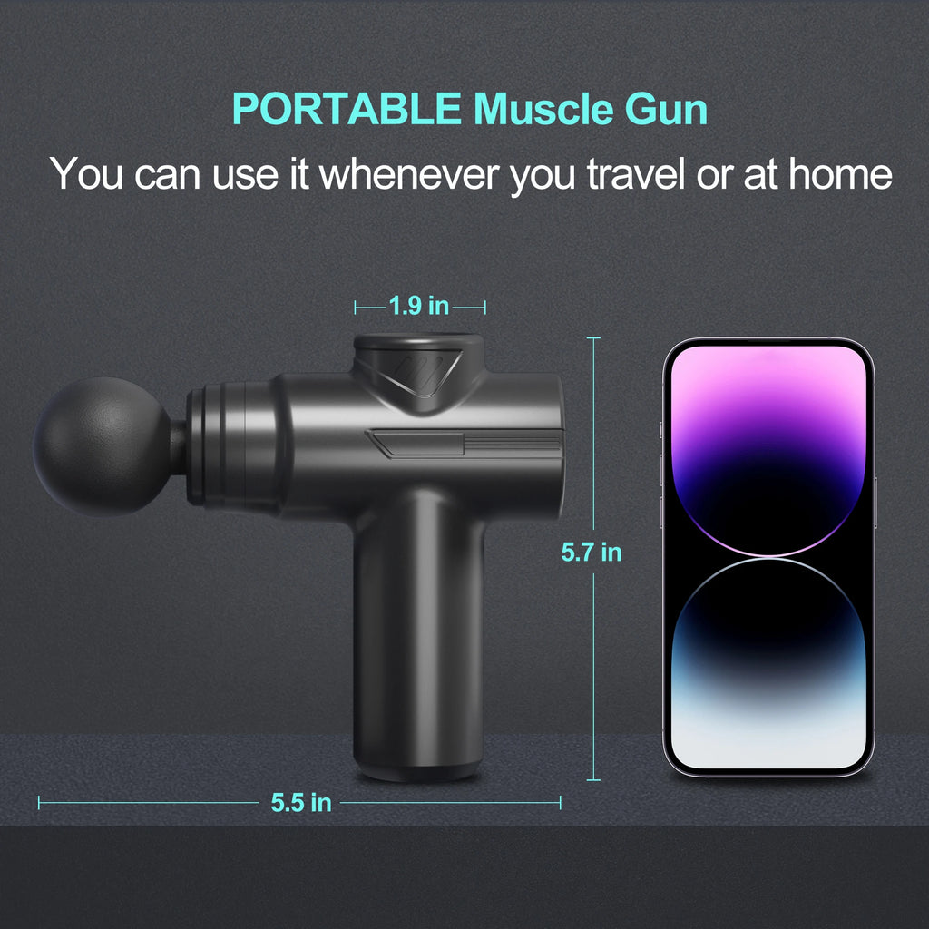 Portable Mini Massage Gun – 6-Speed Deep Tissue Recovery