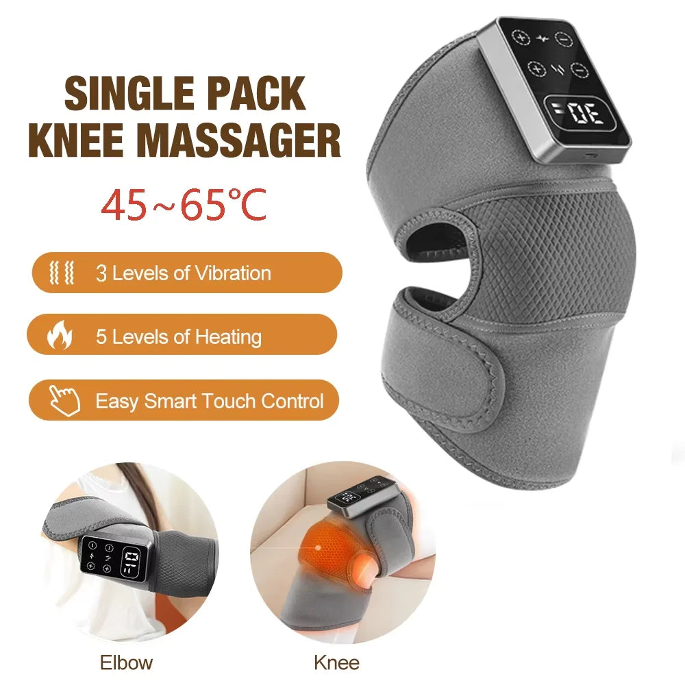 3-in-1 Electric Heating Knee Pad Massager – Knee, Shoulder & Elbow Relief