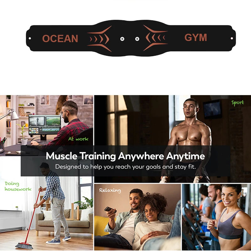 EMS Ab Toning Belt – USB Rechargeable Waist & Abdominal Muscle Stimulator