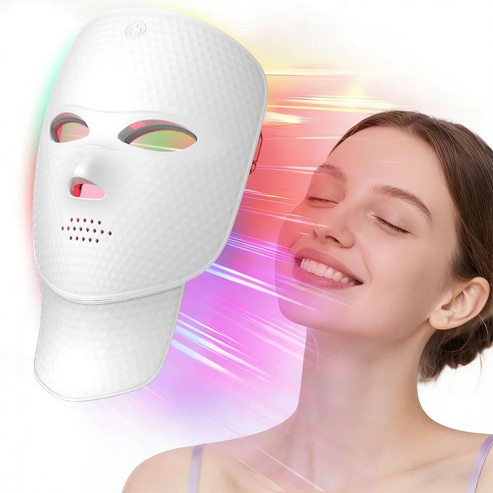7-Color Photon Face & Neck Mask – LED Anti-Aging Skin Rejuvenation Device