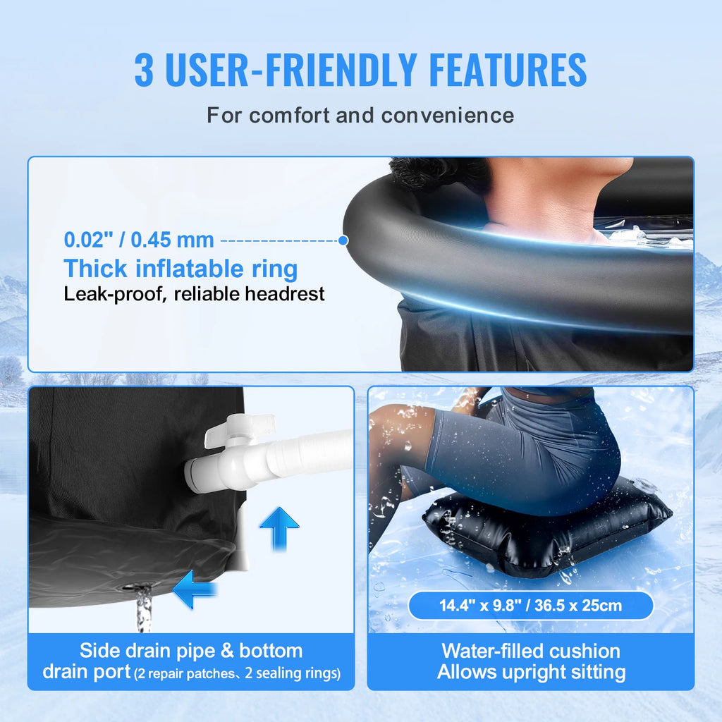 Inflatable Ice Bath Tub – Portable Cold Water Plunge Pool for Athletes