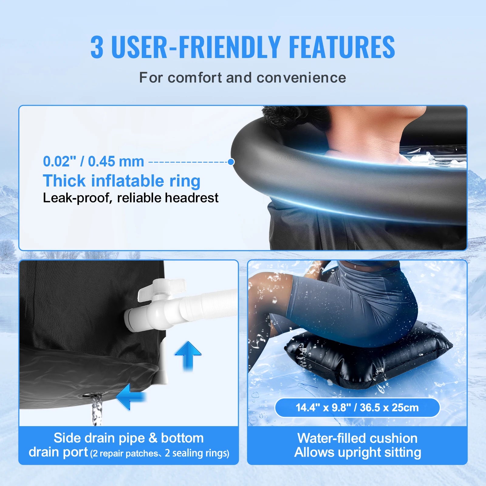 Inflatable Ice Bath Tub – Portable Cold Water Plunge Pool for Athletes