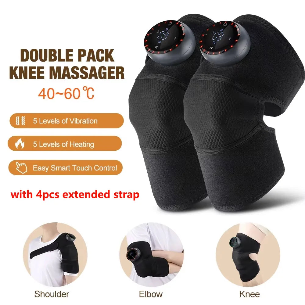 3-in-1 Electric Heating Knee Pad Massager – Knee, Shoulder & Elbow Relief