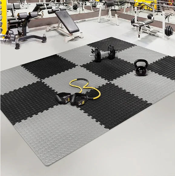 Interlocking Foam Floor Mat – 16-Piece Gym & Yoga Protective Tiles