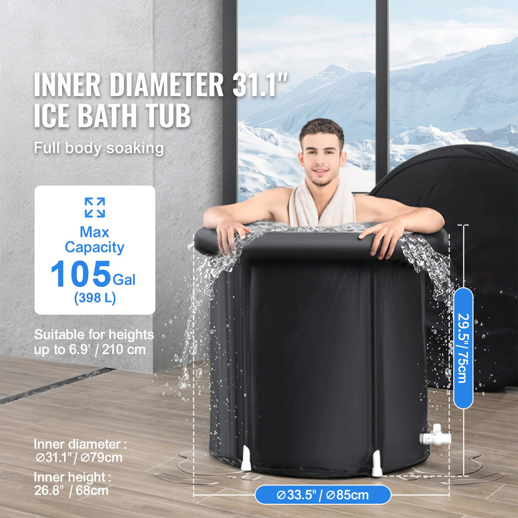 Inflatable Ice Bath Tub – Portable Cold Water Plunge Pool for Athletes