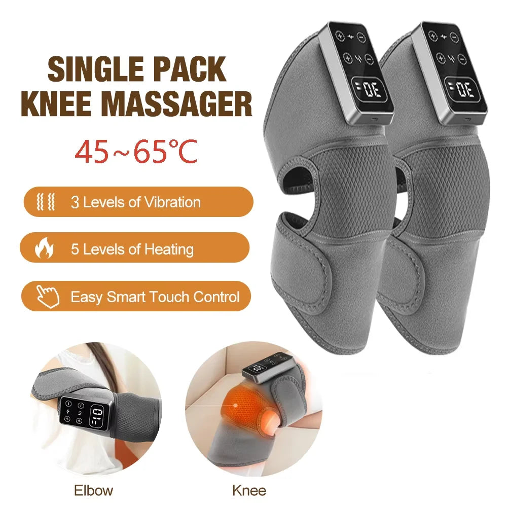3-in-1 Electric Heating Knee Pad Massager – Knee, Shoulder & Elbow Relief
