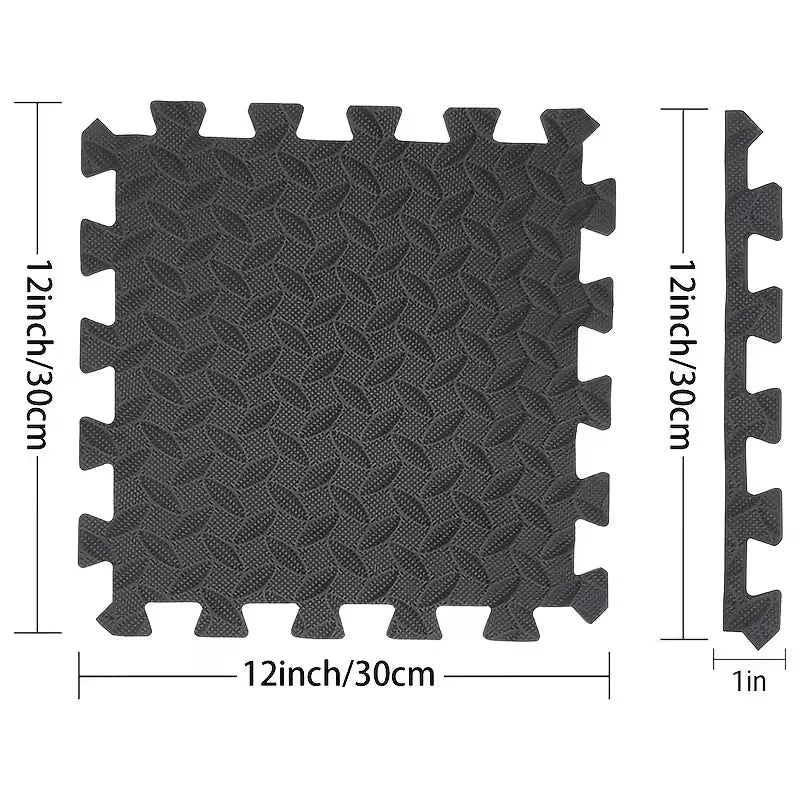 Interlocking Foam Floor Mat – 16-Piece Gym & Yoga Protective Tiles