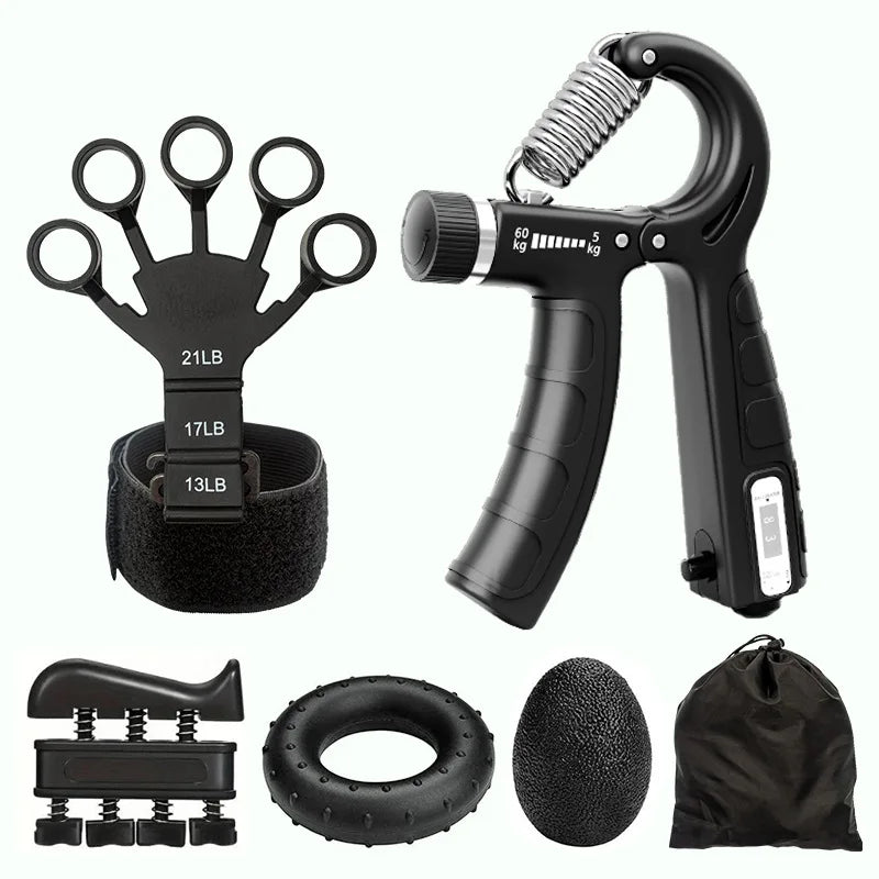 Grip Strength Trainer Set – Hand Gripper, Finger Stretcher & Stress Ball