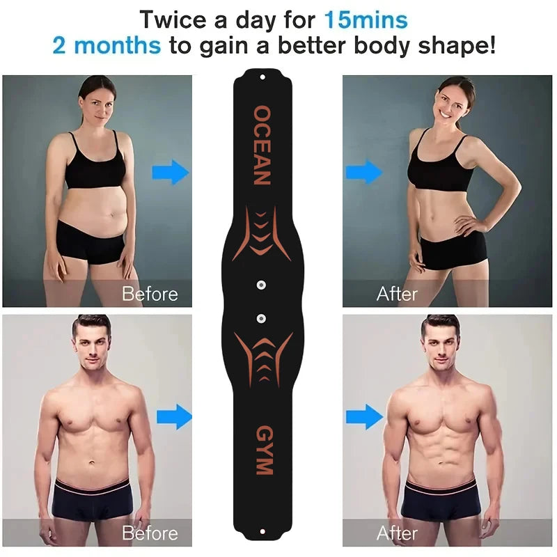 EMS Ab Toning Belt – USB Rechargeable Waist & Abdominal Muscle Stimulator