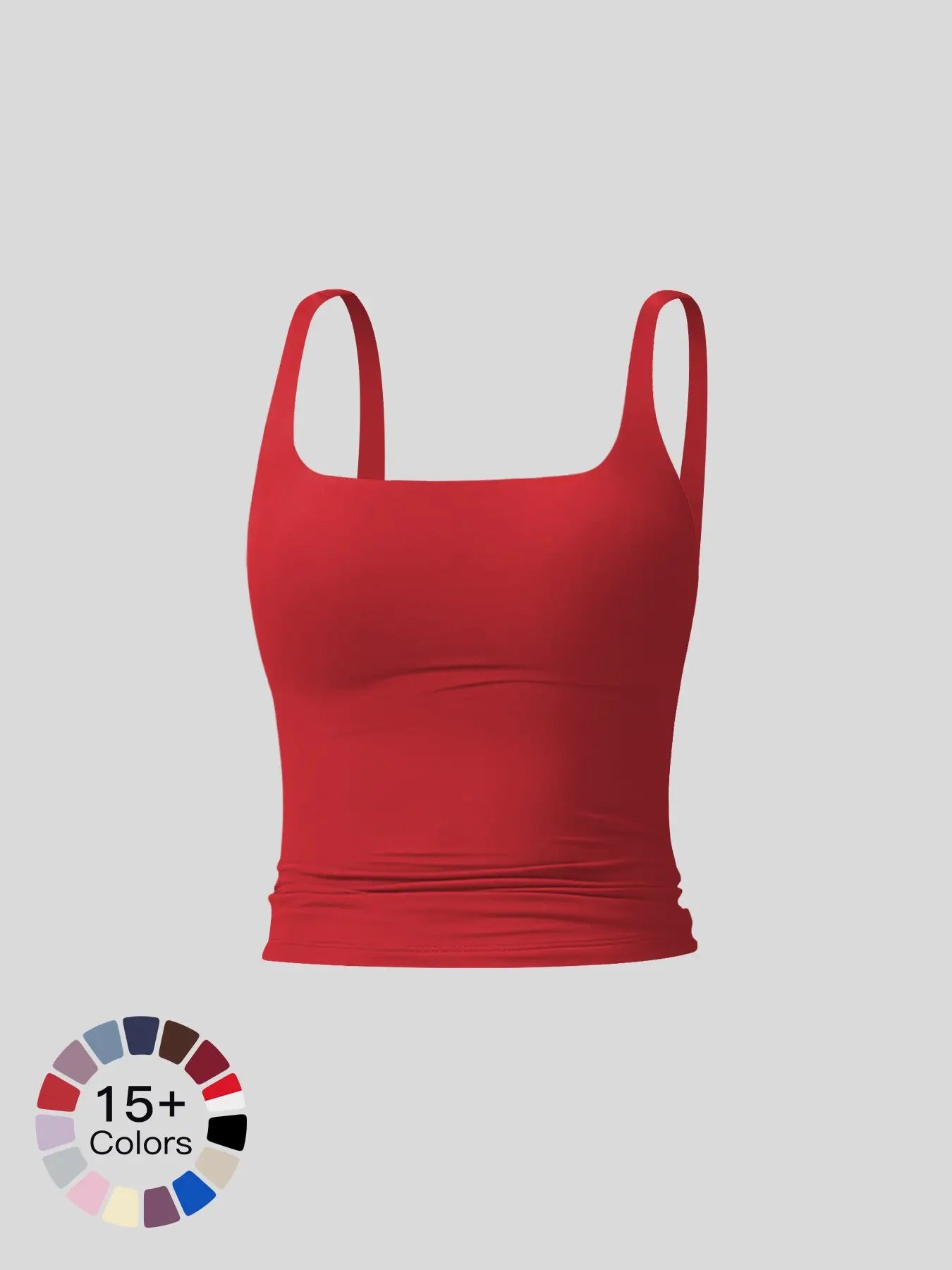 Women'S Solid Color Sports Tank Top, Casual Comfy Breathable Sleeveless Sports Top for Yoga Gym Workout Running, Ladies Sportswear for All Seasons