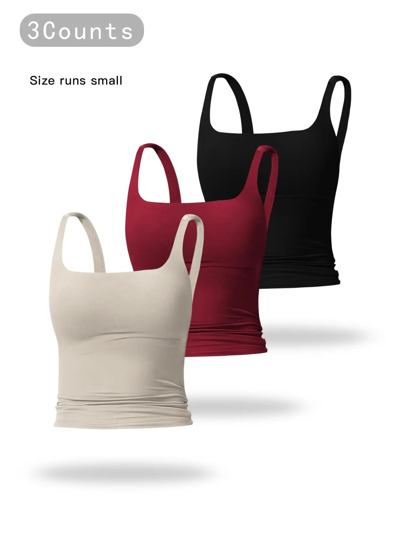 Women'S Solid Color Sports Tank Top, Casual Comfy Breathable Sleeveless Sports Top for Yoga Gym Workout Running, Ladies Sportswear for All Seasons