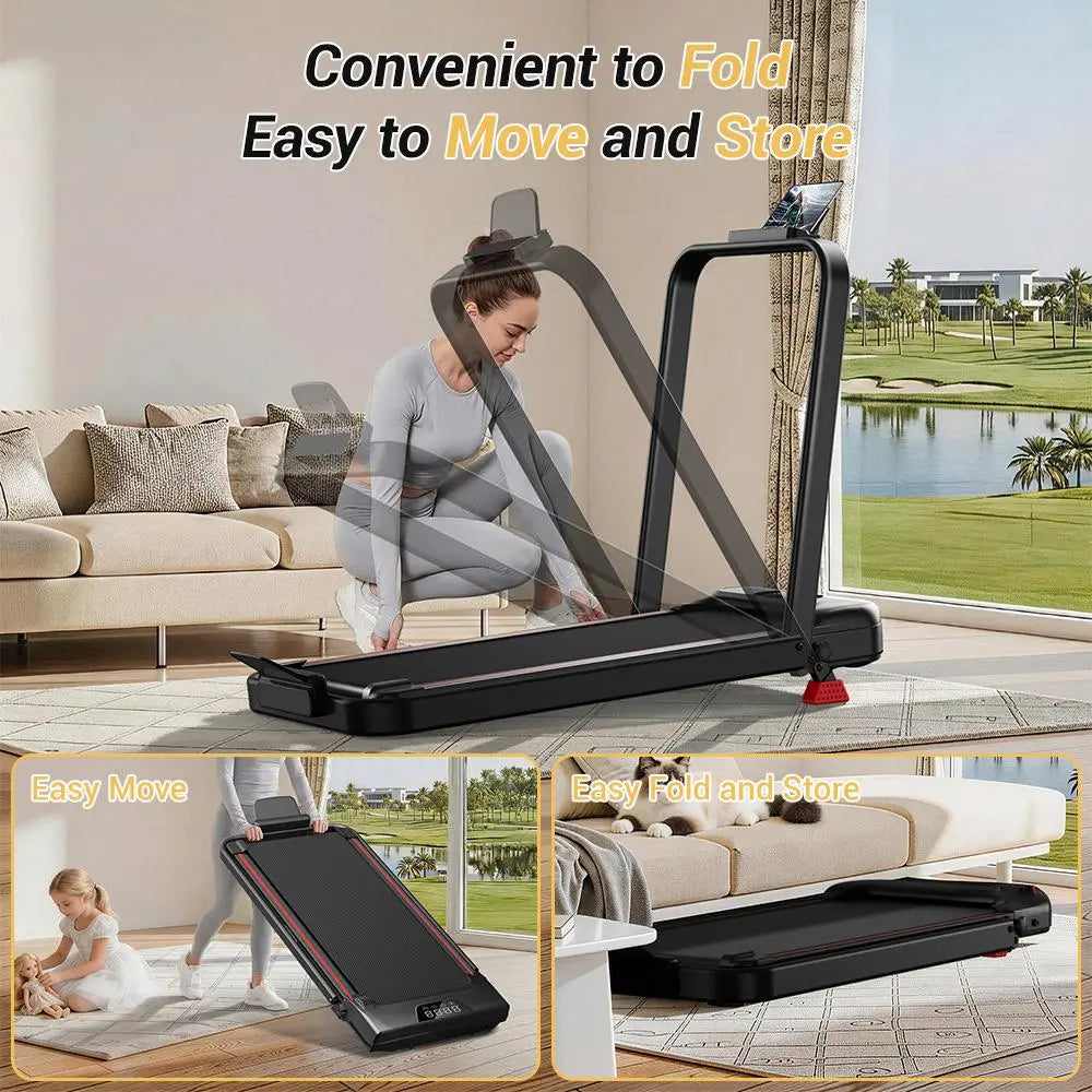 Umay Walking Pad Folding Walking Treadmill for Home/Office, 16% Incline, Handrails, 300 Lbs Capacity Indoor Walking Machine Summerwins Tiktokshopbacktoschool Portable Walking Pad Foldable Walking Treadmill